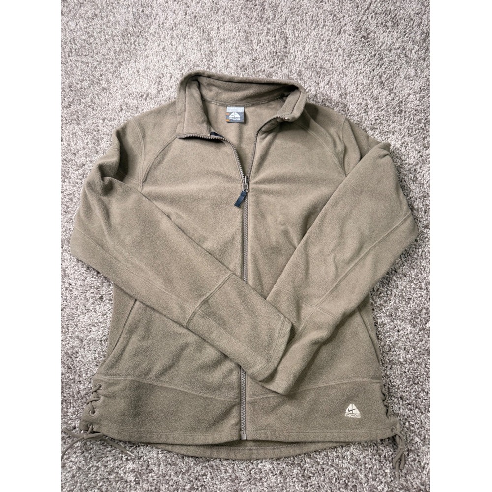 Vintage Nike ACG Women's XL Fleece Jacket Gorpcore GORP Y2K Lace Up